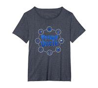Tío Orgulloso: Emblema de celebración del Hombre de Familia versátil Camiseta, Mujer Tallas Grandes, Azul Jaspeado, 4XL Grande