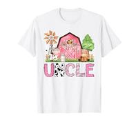 Tío Rosa Granja Animal Cumpleaños Niños Familia a juego Camiseta