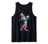 Tío Sam Jugando al Golf 4 de Julio Golf Niños Niñas Niños Camiseta sin Mangas