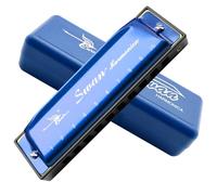 Tioamy Armonica Armonica Organ Blues Clave de C 10 Agujeros 20 Tonos Polifonía Arpa Diatónica para Blues Folk Jazz Pop Instrumento de Música Regalo