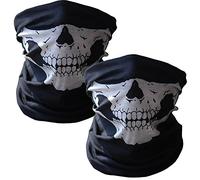 Tioamy Pasamontañas de Calavera Ciclismo Máscaras de Media Cara Transpirable Esqueleto Tubo máscaras para Moto Piscina equitación y por Hallowmas