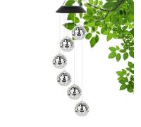 Tioheam campanillas Viento Solar | Luz Colgante con carillón Viento con energía Solar - Campanas Viento móviles LED Que cambian Color con energía Solar para jardín