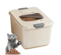 Tioheam Contenedor De Comida Para Perros, Cubo de Almacenamiento para Golosinas, Contenedor de Comida para Perros y Gatos Ahorrador de Espacio con Medidor para Exteriores, Camping, Despensa