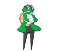 Tioheam Herramienta Divot de Golf | Tenedor de Golf de Metal con Forma de Tortuga | Arreglador de Divots,para Hombres y Mujeres Recolector de Césped para Cancha Césped y