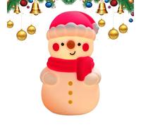 Tioheam Luz Nocturna De Navidad Muñeco De Nieve - Lámpara de Muñeco de Nieve Navideña con Temporizador - Decoración de Temporada para Invierno para Baño, Dormitorio, Salón, Estudio y Cuarto