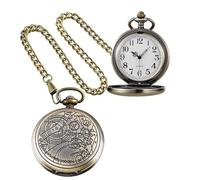 Tiong Fullmetal Alchemist - Reloj de bolsillo de cuarzo con cadena para cosplay, Navidad, día de San Valentín, cumpleaños, día del padre, CF1024-brozne