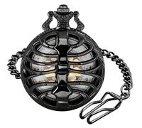 Tiong Hollowed-Out Multi-Gear - Reloj de bolsillo de cuarzo para hombre con esfera blanca con números arábigos, WF-new10, Moda