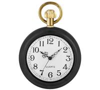 Tiong Reloj de bolsillo de madera con números arábigos para hombre, reloj de bolsillo ligero de madera con cadena dorada, WPW-A02, Moda