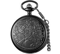 Tiong Relojes de bolsillo personalizados de Dr. Who, reloj de bolsillo de cuarzo grabado personalizado, regalos personalizados para cumpleaños, día del padre, aniversario, boda, 62-negro, Retro