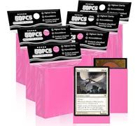 TiopLior Fundas rosas para tarjetas MTG, 300 fundas estándar para tarjetas de intercambio, tarjetas deportivas, tarjetas de béisbol, TCG Yugioh Magic (66 x 91 mm), asequible, resistente y agradable