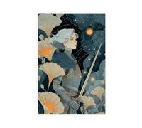 TIOQFJD Póster artístico de caballero de la luz de la luna, lienzo para decoración de pared, pinturas para sala de estar, dormitorio, 20 x 30 cm