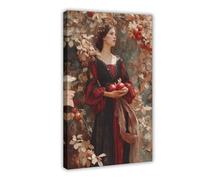 TIOQFJD Póster artístico de la diosa Perséfone en lienzo, decoración de dormitorio, paisaje, oficina, habitación, regalo, 40 x 60 cm