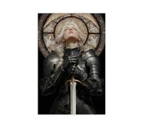 TIOQFJD Póster artístico del castillo del Caballero de la Guerra Santa, lienzo para decoración de pared, pinturas para sala de estar, dormitorio, decoración de 24 x 36 pulgadas (60 x 90 cm)