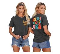 tiorhooe Camiseta divertida para 40 cumpleaños para mujer en la era de los cuarenta años de edad, regalos de cumpleaños para mujer, Negro, M