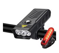 TIORU 8000LM Luz De Bicicleta Delantera 10000Mah Luz De Bicicleta IPX5 Linterna Impermeable USB Faro De Carga para Lámpara De Ciclismo De Carretera MTB,3 Lamp Combo