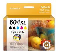 Tiorumcs Cartoucho 604 604xl De Tinta Compatible para Epson 604XL para XP-2200 XP-4200 XP-3200 XP-3205 XP-2205 XP-4205, para Workforce WF-2950 WF-2930 WF-2935 WF-2910(2Negro 1Cian 1Amarillo 1Magenta)
