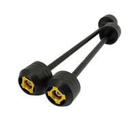 TIOWCGH Deslizadores Marco Compatible con Yamaha para MT-09 para Tracer para 9GT 2021 2022 2023 2024 Protector Deslizante De Horquilla De Rueda De Eje Delantero Trasero para Motocicleta.(Yellow)