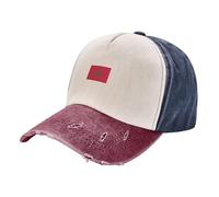 TIOYREVENO Gorra de béisbol de Mezclilla Lavada Bandera de Marruecos Color contrastante de algodón Correa Ajustable Estilo Dad Hat Unisex Viajes al Aire Libre y Uso Diario