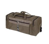 TIOYW Bolsa de equipaje de viaje para gimnasio, gran capacidad, para viajes de negocios, deportes, portátil, multifunción, de lona, para hombre, Marrón XL, Talla única, Artesano