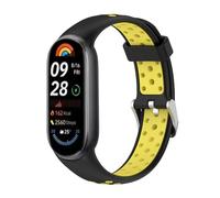 TIOYW Silicone Strap For Xiaomi Smart Band 9 Smartwatch Sport Wristband Correa Accessories For Mi Band 8 8 NFC 9 Replacement Bracelet(Black Yellow)