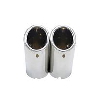 Tip Escape 76mm 2 Uds Accesorios De Coche Silenciador De Escape Cubierta De Tubo De Punta Para Audi A3 8V 8P A4 B8 2009-2016 Para Audi A1 Q5 2009-2012 Para A5(2pcs Silver NO Logo)