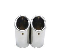Tip Escape 76mm 2 Uds Accesorios De Coche Silenciador De Escape Cubierta De Tubo De Punta Para Audi A3 8V 8P A4 B8 2009-2016 Para Audi A1 Q5 2009-2012 Para A5(2pcs Silver Logo)