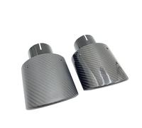 Tip Escape Tubo Silenciador Negro Inoxidable Para Coche 1 Uds. Puntas Dobles Puntas Escape Inclinadas Ovaladas Para Coche Tubos Escape Ovalados De Fibra Carbono(57-105 Glossy)