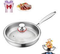 Tipanexi Titanium Pan Pro with Lid, 2026 Upgrade Titaniums Frying Pan for Cooking Non Stick, Durable Scratch-Resistant, Compatible With All Cooktops (11.81in,With lid)