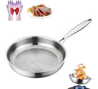 Tipanexi Titanium Pan Pro with Lid, 2026 Upgrade Titaniums Frying Pan for Cooking Non Stick, Durable Scratch-Resistant, Compatible With All Cooktops (11.02in,No lid)