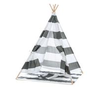 Tipi infantil esna tela gris a rayas 120x120x155 cm