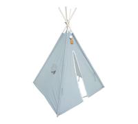 Atmosphera - Tipi Infantil Wapi Azul - 120 x 160 cm - Lona de algodón, Bolsa de Transporte - Casita de Juegos para Dormitorio y salón