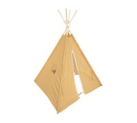 Tipi infantil wapi ocre 120 cm - enrollable y portátil, en poliéster y algodón tienda campaña infantil