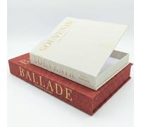 TIPICHOU Libros Decorativos Falsos de Lino - Set 2 Cajas Almacenaje Decorativas para Hogar Salon Estanteria - Libro Caja Hueco Guarda Mandos y Objetos - Decoración Interiores (Terracota y Beige)