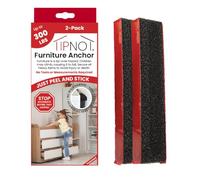 TipNot Anclaje adhesivo para muebles, sin taladro, estético e invisible una vez instalado, ancla de seguridad antivuelco para muebles a prueba de niños y bebés, soporta hasta 300 libras, paquete de 2