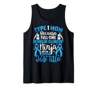 Tipo 1 Diabetes Mamá Madre T1D Diabético Concientización Apoyo Camiseta sin Mangas
