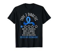 Tipo 2 Mes de Concientización sobre la Diabetes Guerrero Superviviente Luchador T2D Camiseta
