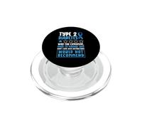 Tipo 2 Mes de Concientización sobre la Diabetes Guerrero Superviviente Luchador T2D PopSockets PopGrip para MagSafe