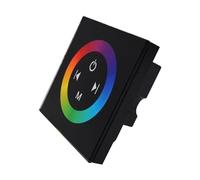 Tipo 86 interruptor de pared controlador de pantalla táctil RGB LED tira de luz controlador atenuador DC12V-24V(WM-TC002A-3CH)