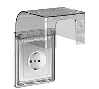 Tipo 86 Tapa para Enchufes de Estanco Exterior Pared, Protector Caja de Enchufe Impermeable con Cubierta, Autoadhesivo Cubre Interruptor de Caja Transparente, para de Baño, Cocina, Dormitorio