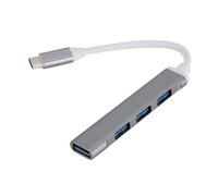 (Tipo C 3.0 gris) Adaptador divisor USB C HUB 3.0 tipo C de 4 puertos multi USB OTG compatible con Lenovo