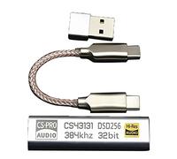 Tipo C a 3.5 MM DSD256 para adaptador de auriculares DAC portátil USB Lógica HiFi para iOS Win10 PC