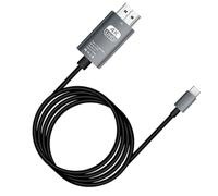 Tipo C a cable HDTV - adaptador de cable USB C a HDTV | Conector de TV tipo | Cable convertidor 4K60Hz, enlace de teléfono móvil al ordenador para la enseñanza en el aula, presentaciones de