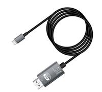 Tipo C a HDTV: cable de vídeo USB C a, transmisión de vídeo Ultra HD 4K 60 Hz, transferencia de datos de alta velocidad, diseño de nailon duradero, comodidad Plug And Play | Monitor TV P