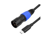 Tipo C A XLR Macho Cable de Audio Aux Tipo C A XLR Macho de Salida Estéreo Cable USB Tipo-C Macho A XLR Macho Cable Conectar y Usar