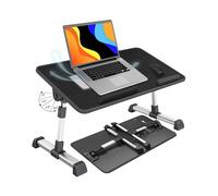 (Tipo C beige) Supporto portatile pieghevole per laptop, scrivania, ventilatore da tavolo pieghevole