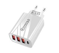 Tipo C Ladegerät Schnellladung,Schneller Mehrfach Ladegerät Für Smartphones - Kompatibel Smartphones Tablets Laptops Für Unterwegs Zuhause Familie Büro Und Auto