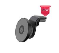 (Tipo C Negro) Cargador inalámbrico para coche de 30 W con sensor infrarrojo y soporte para teléfono