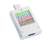 Tipo C Voltaje Corriente Potencia Energía Capacidad Tester con Pantalla Giratoria y Control de Brillo para el campo de laboratorio o uso doméstico (blanco)