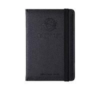 Tipo Cartera de Piel sintética para Pasaporte y Tarjetero, con Bloqueo, para identificación, Dinero en Efectivo, Tarjetas, Billetes, Negro, Refer to Description, Unisex