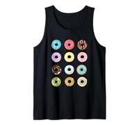 Tipo colorido de patrón dulce del amante de la dona para el panadero del postre Camiseta sin Mangas